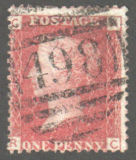 Great Britain Scott 33 Used Plate 90 - RC (3) - Click Image to Close